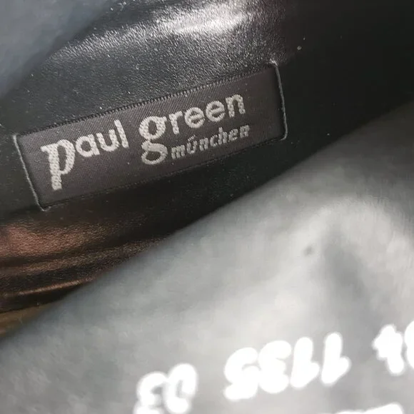 Paul Green Munchen Boots Black Leather Ankle Booties size US 7 - Picture 6 of 13